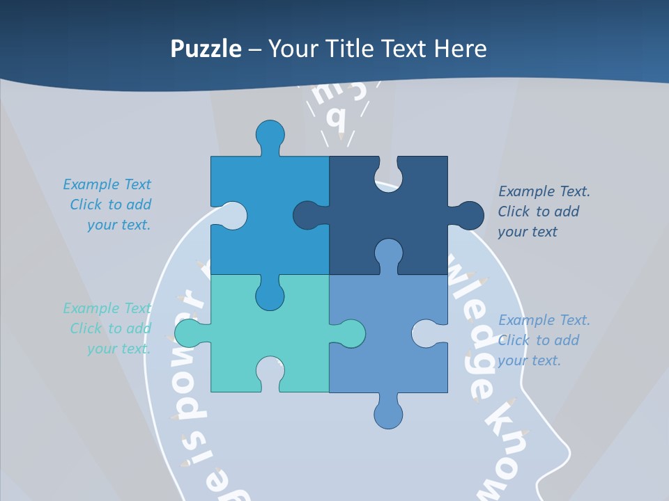 Problems Background Blue PowerPoint Template