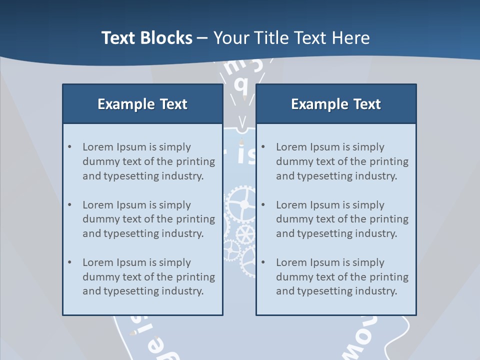 Problems Background Blue PowerPoint Template