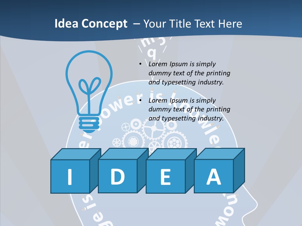 Problems Background Blue PowerPoint Template