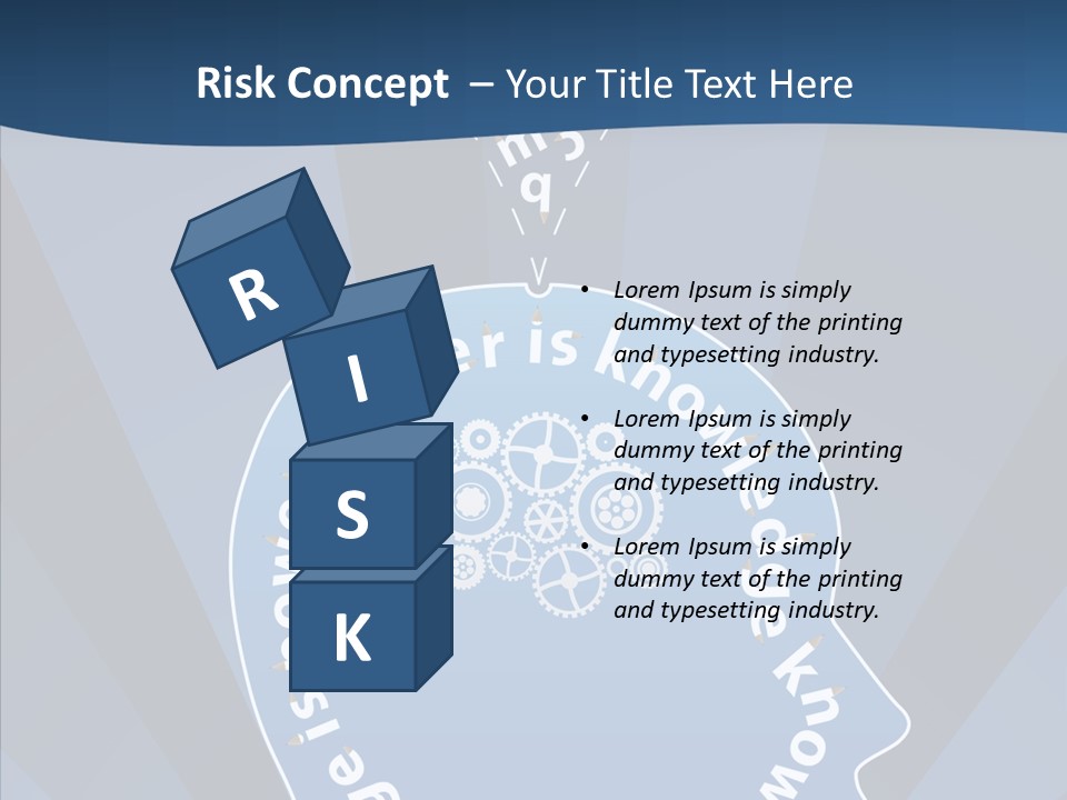 Problems Background Blue PowerPoint Template