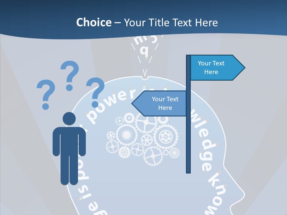 Problems Background Blue PowerPoint Template