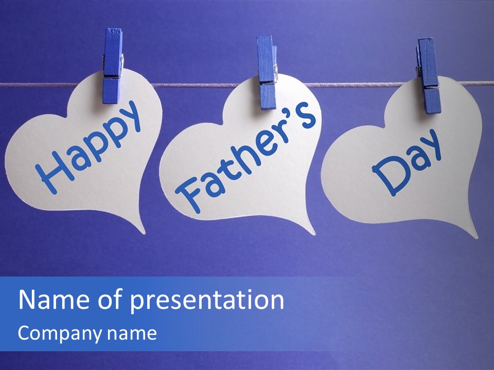 Wish Happy Fathers Day Celebrate PowerPoint Template