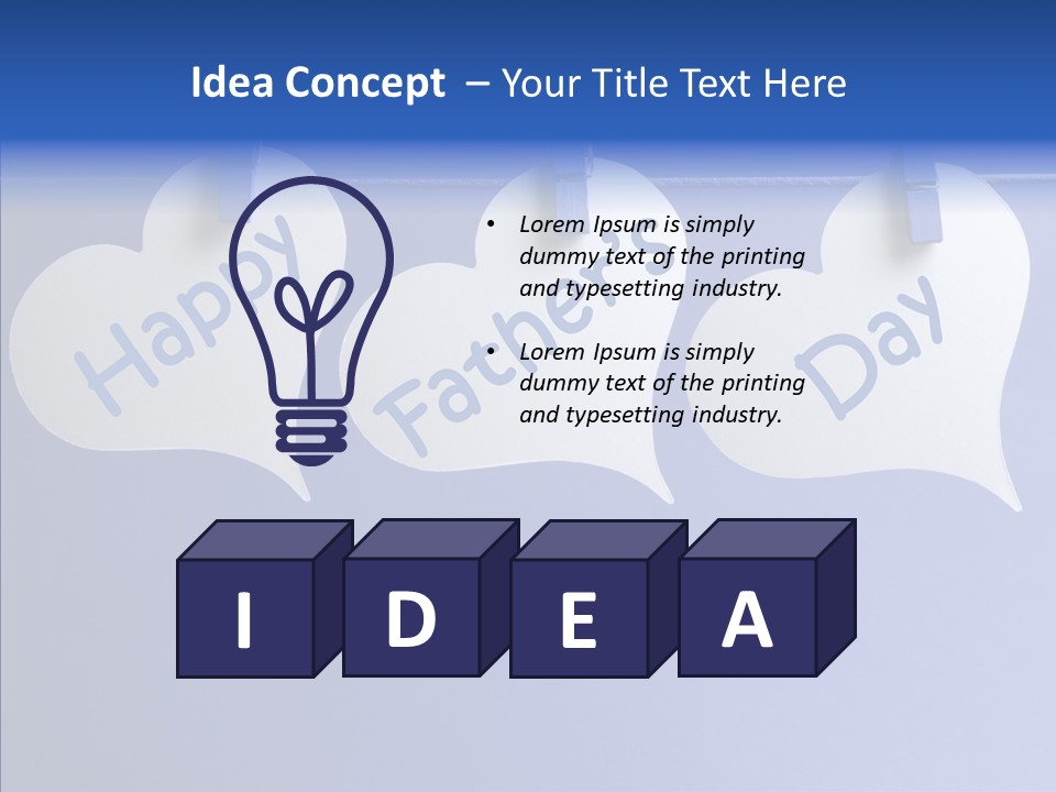 Wish Happy Fathers Day Celebrate PowerPoint Template