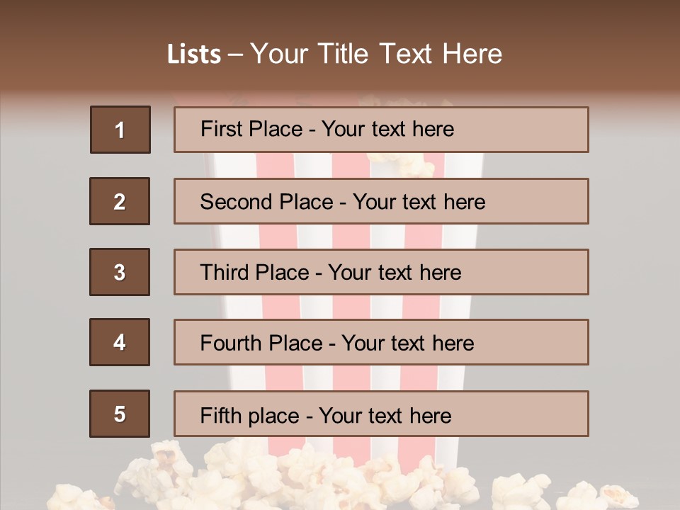 Treat White Cooked PowerPoint Template