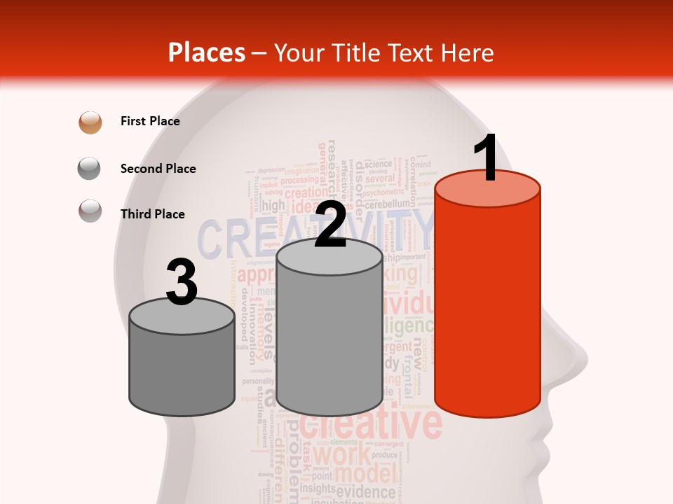 Wordcloud Illustration Cognitive PowerPoint Template