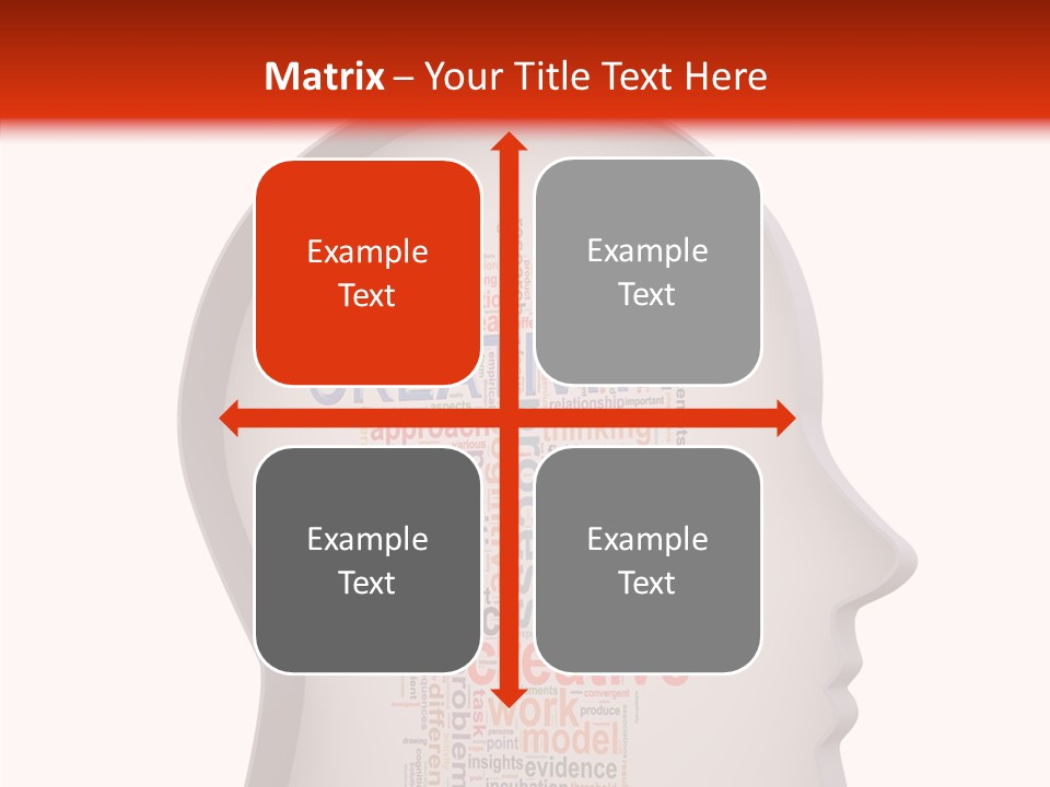 Wordcloud Illustration Cognitive PowerPoint Template
