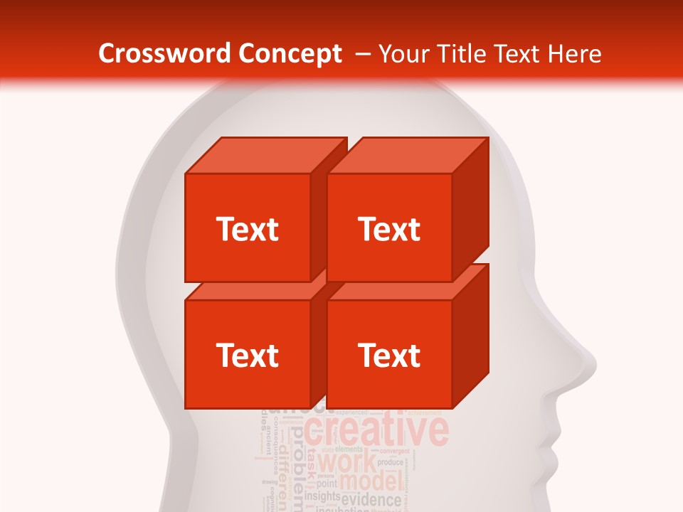 Wordcloud Illustration Cognitive PowerPoint Template