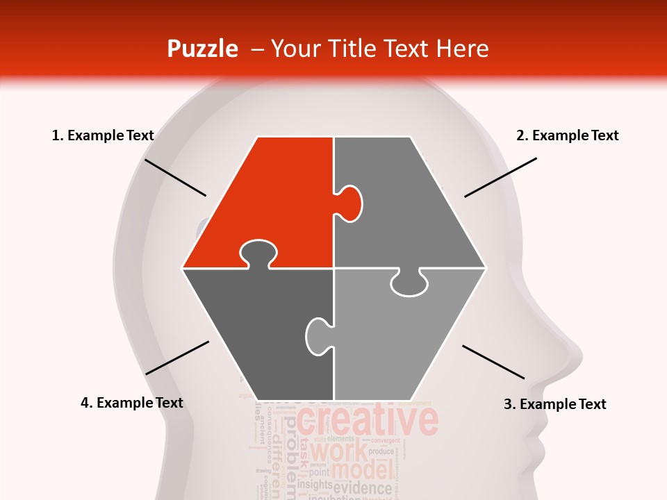 Wordcloud Illustration Cognitive PowerPoint Template