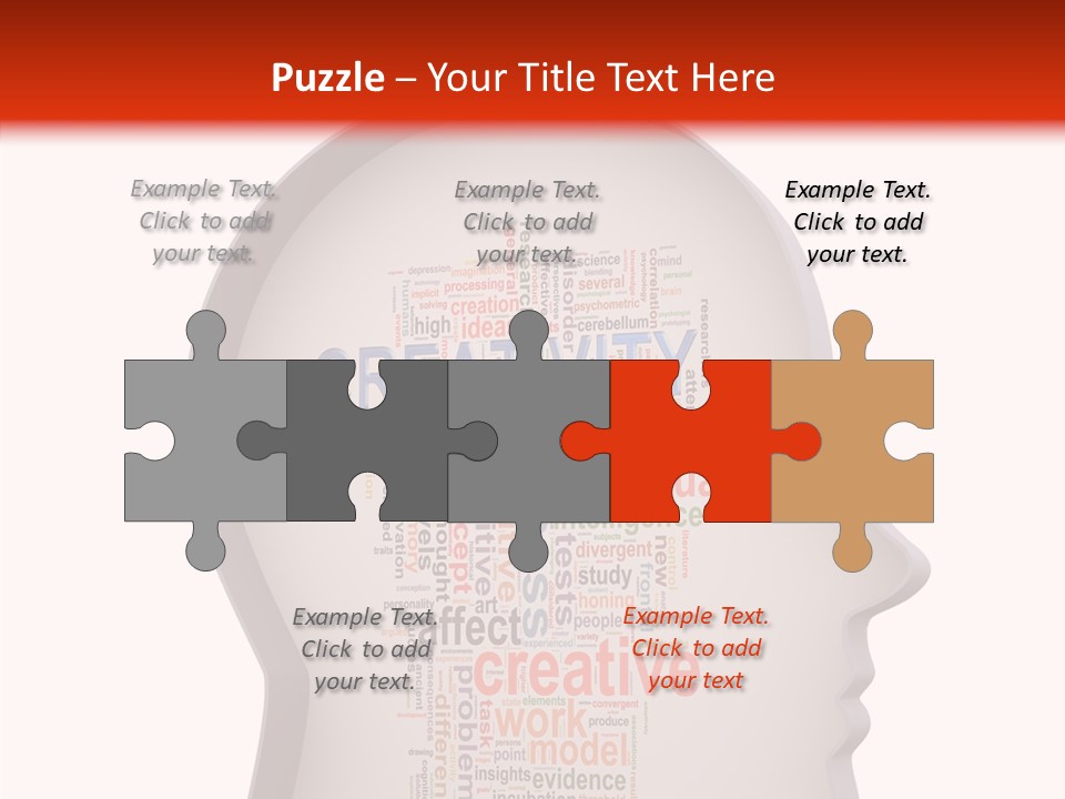 Wordcloud Illustration Cognitive PowerPoint Template