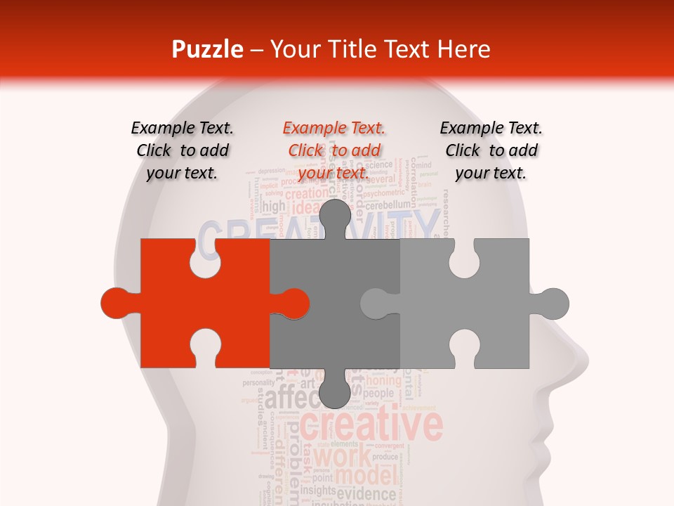 Wordcloud Illustration Cognitive PowerPoint Template