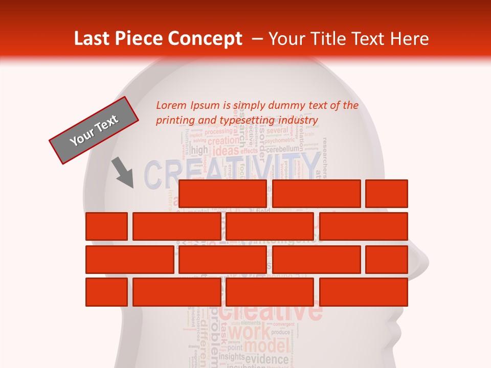 Wordcloud Illustration Cognitive PowerPoint Template