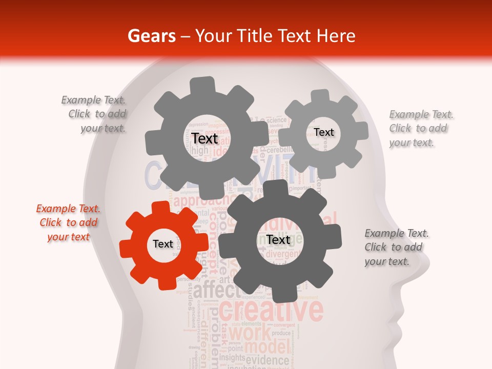 Wordcloud Illustration Cognitive PowerPoint Template