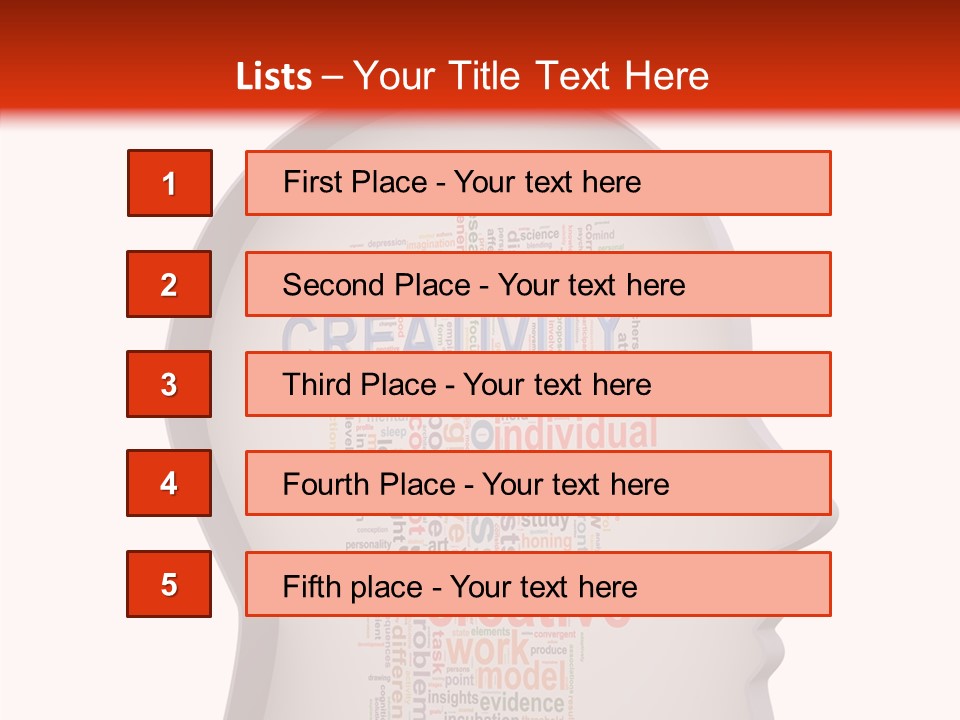 Wordcloud Illustration Cognitive PowerPoint Template