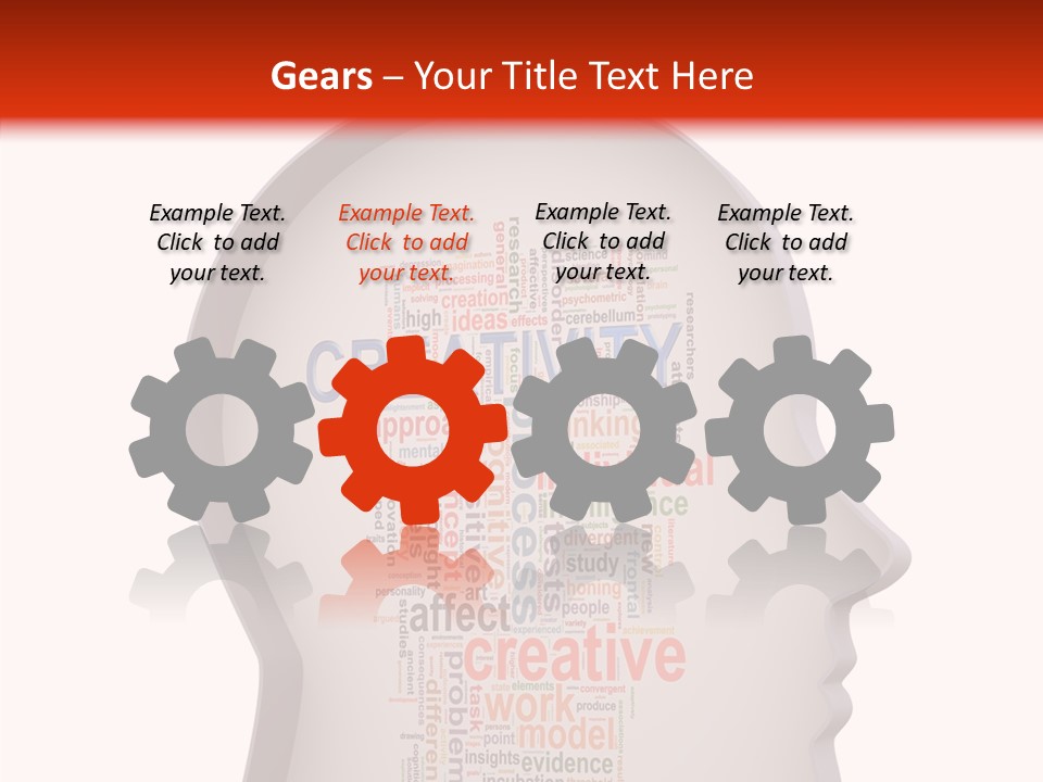 Wordcloud Illustration Cognitive PowerPoint Template