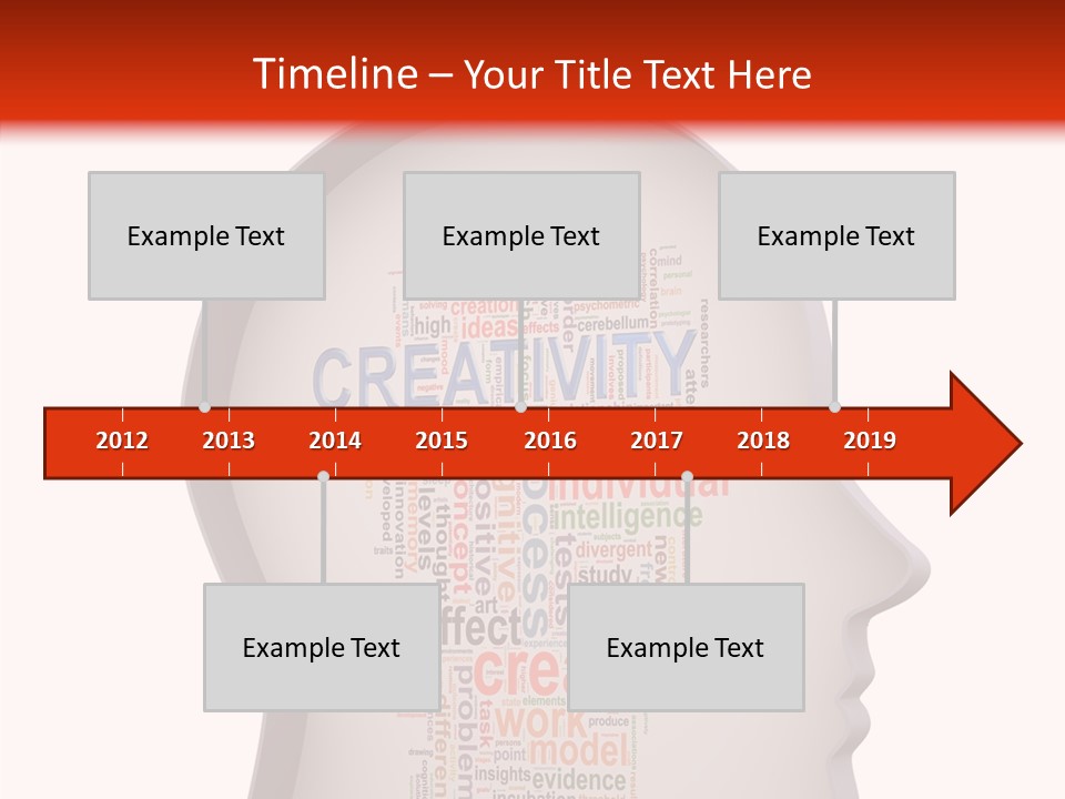 Wordcloud Illustration Cognitive PowerPoint Template