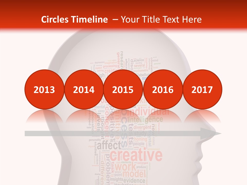 Wordcloud Illustration Cognitive PowerPoint Template