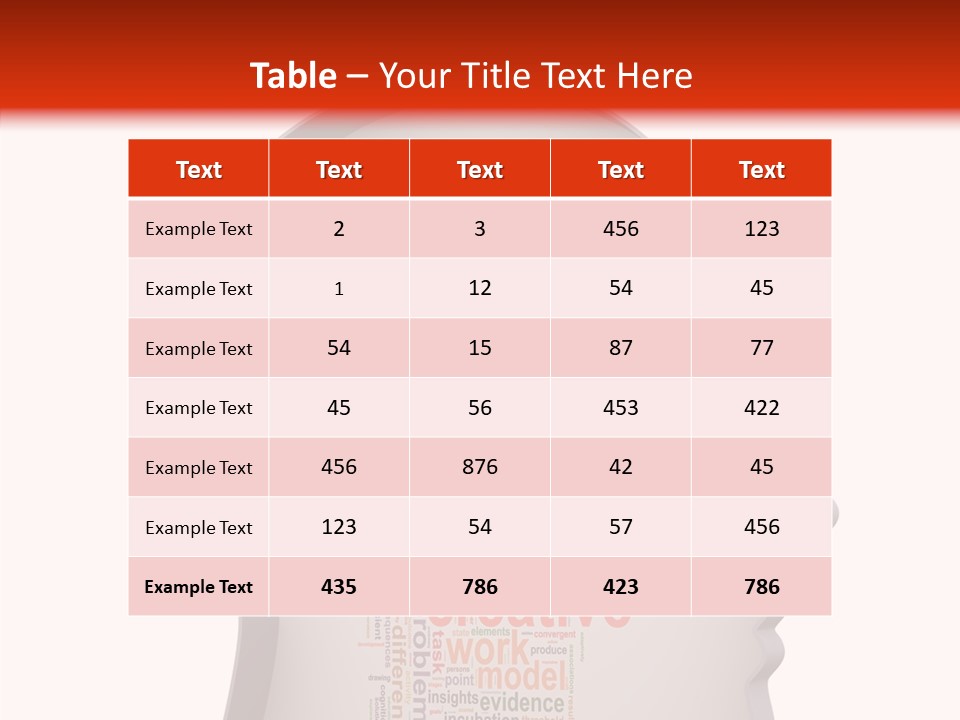 Wordcloud Illustration Cognitive PowerPoint Template
