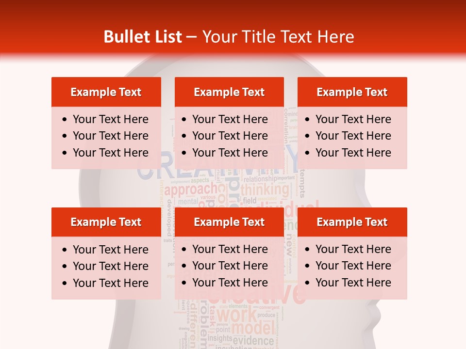 Wordcloud Illustration Cognitive PowerPoint Template