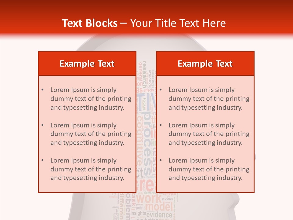 Wordcloud Illustration Cognitive PowerPoint Template