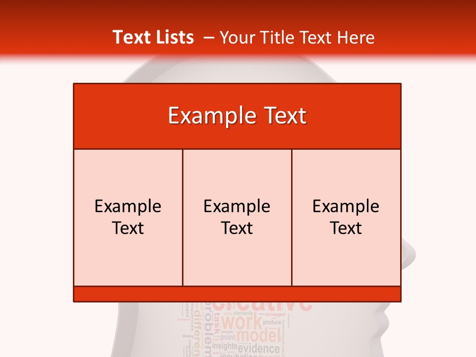 Wordcloud Illustration Cognitive PowerPoint Template