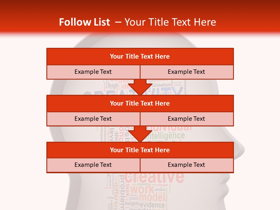 Wordcloud Illustration Cognitive PowerPoint Template