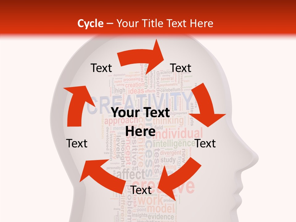 Wordcloud Illustration Cognitive PowerPoint Template