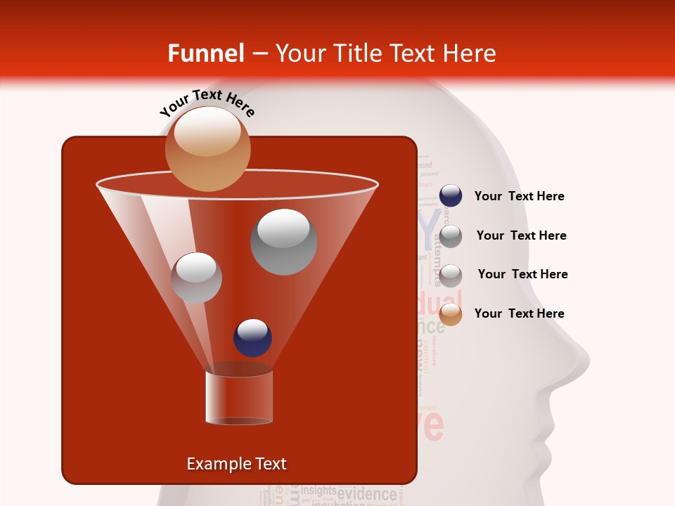 Wordcloud Illustration Cognitive PowerPoint Template
