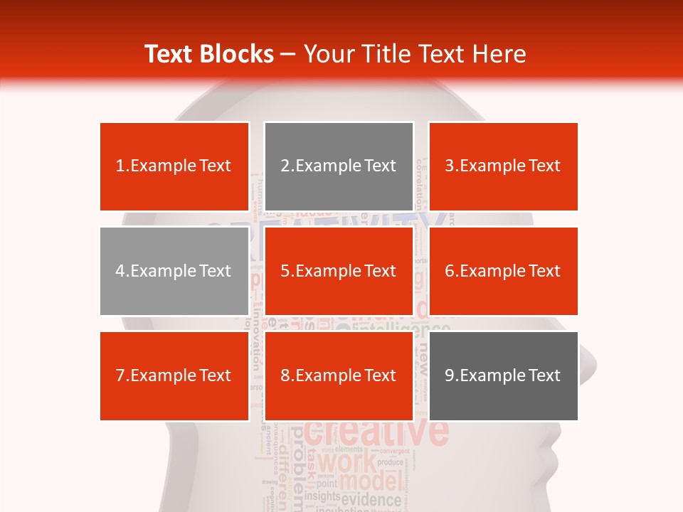 Wordcloud Illustration Cognitive PowerPoint Template