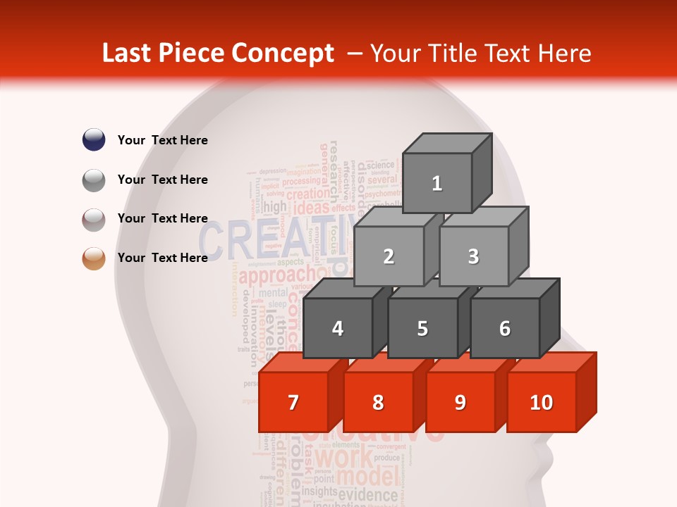 Wordcloud Illustration Cognitive PowerPoint Template