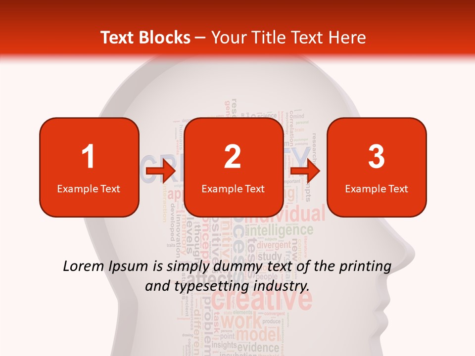 Wordcloud Illustration Cognitive PowerPoint Template