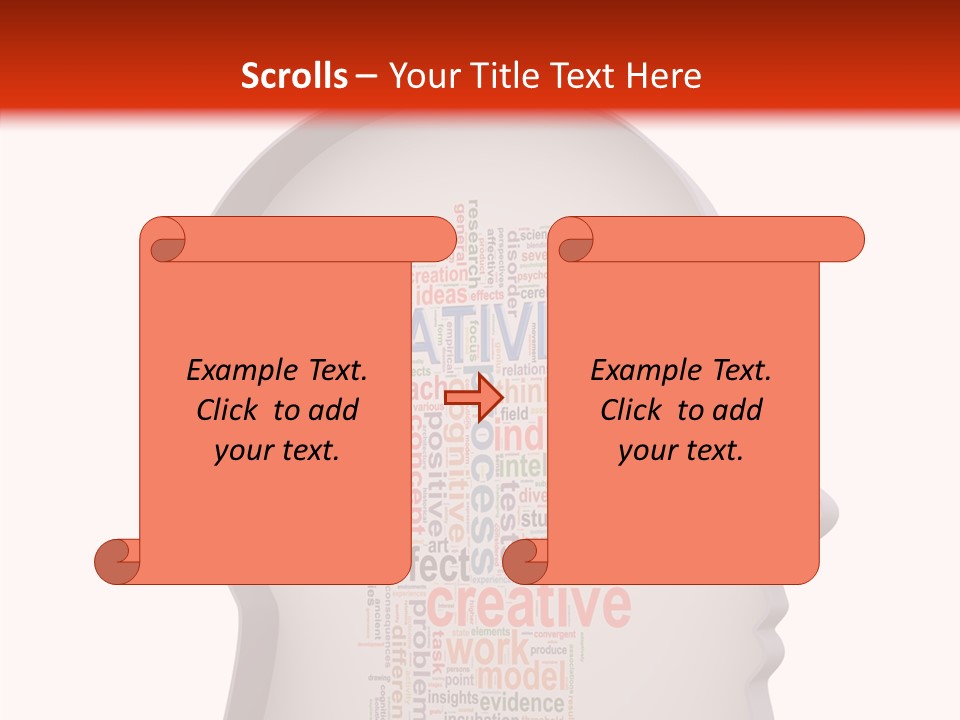 Wordcloud Illustration Cognitive PowerPoint Template