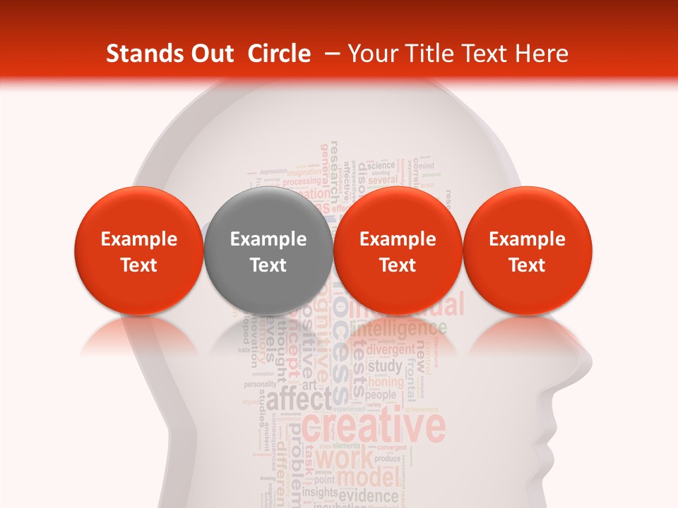 Wordcloud Illustration Cognitive PowerPoint Template