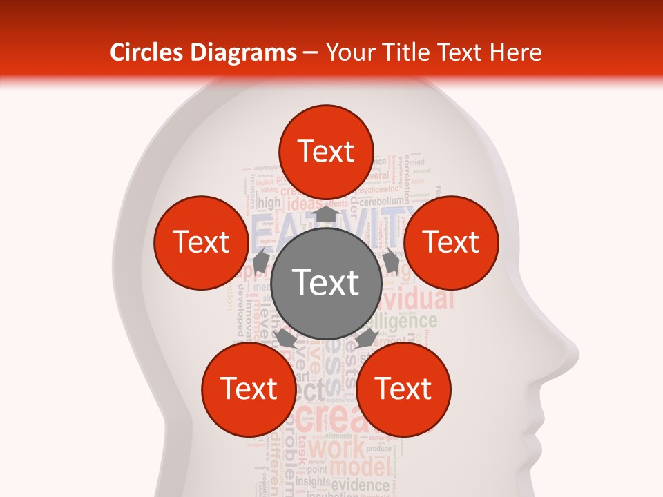 Wordcloud Illustration Cognitive PowerPoint Template