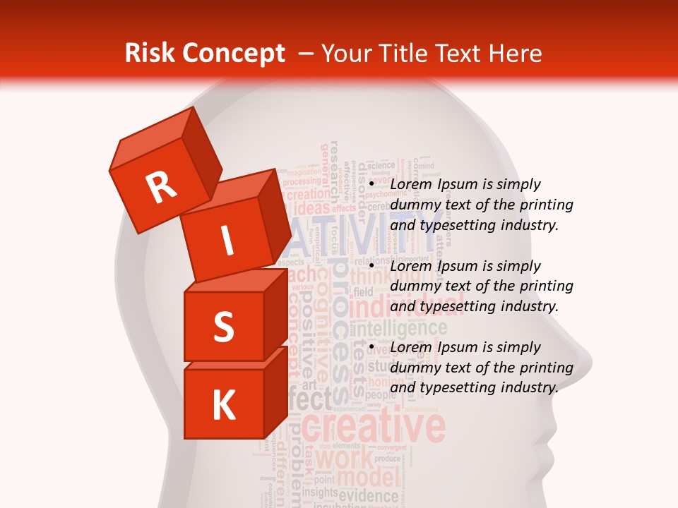 Wordcloud Illustration Cognitive PowerPoint Template