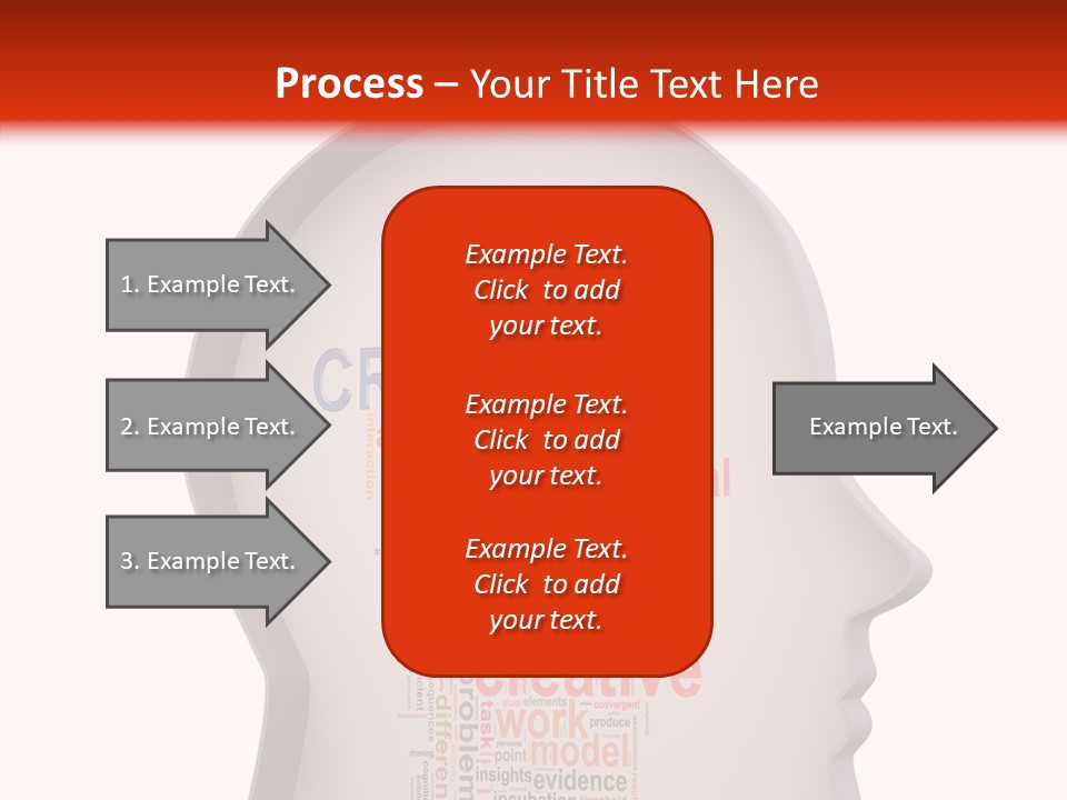 Wordcloud Illustration Cognitive PowerPoint Template
