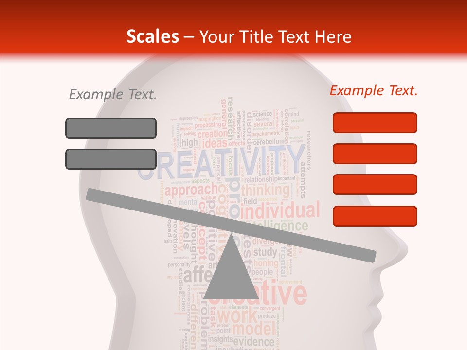 Wordcloud Illustration Cognitive PowerPoint Template