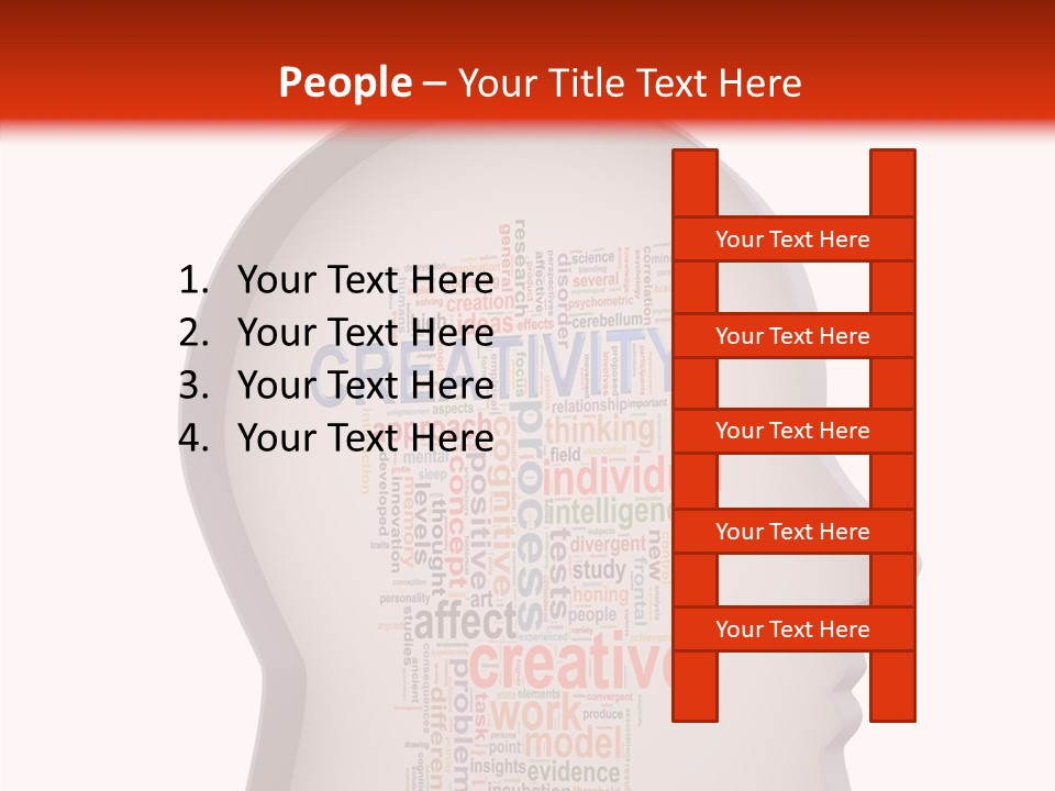Wordcloud Illustration Cognitive PowerPoint Template