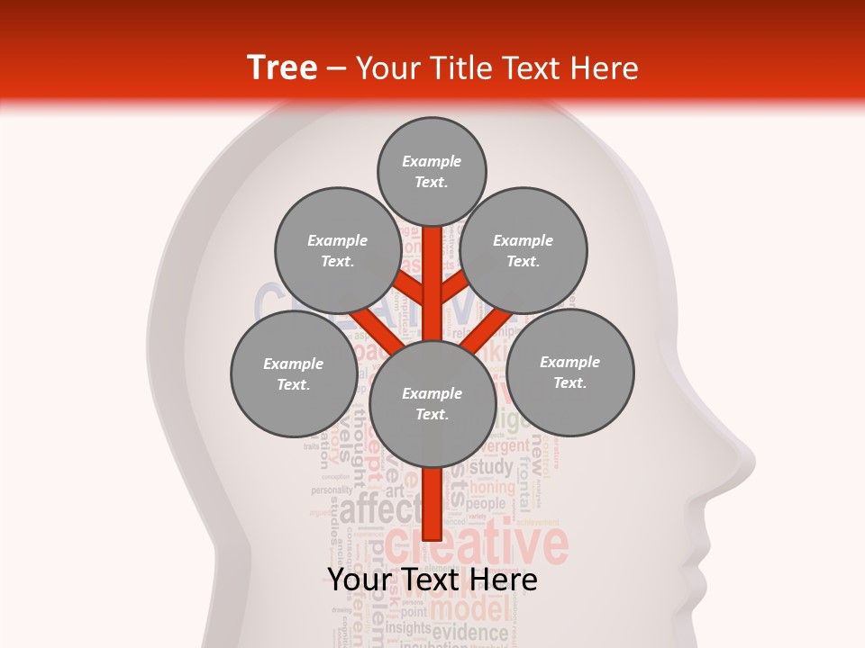 Wordcloud Illustration Cognitive PowerPoint Template