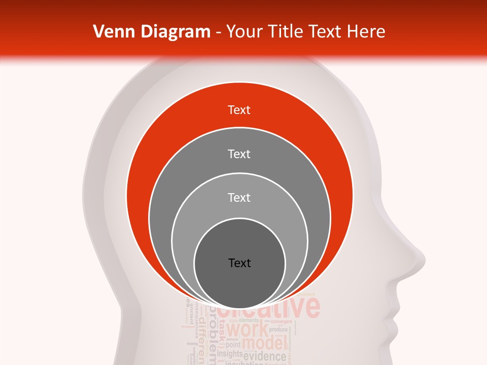 Wordcloud Illustration Cognitive PowerPoint Template