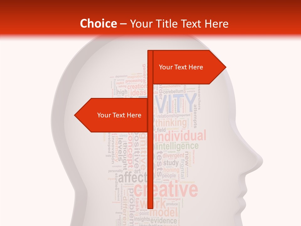 Wordcloud Illustration Cognitive PowerPoint Template