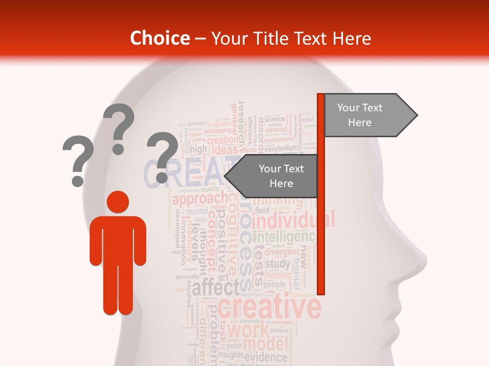 Wordcloud Illustration Cognitive PowerPoint Template