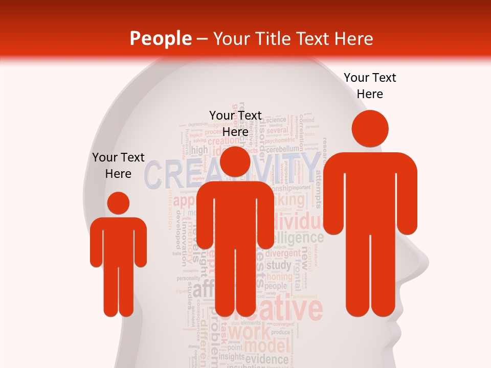 Wordcloud Illustration Cognitive PowerPoint Template
