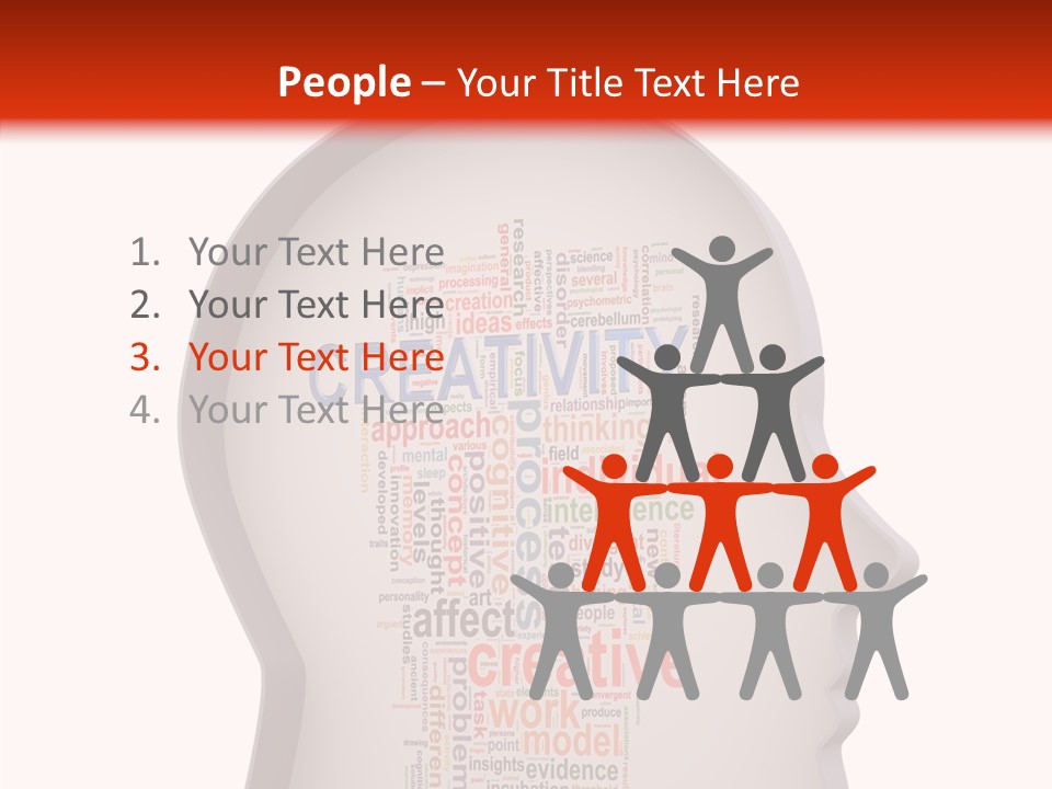 Wordcloud Illustration Cognitive PowerPoint Template