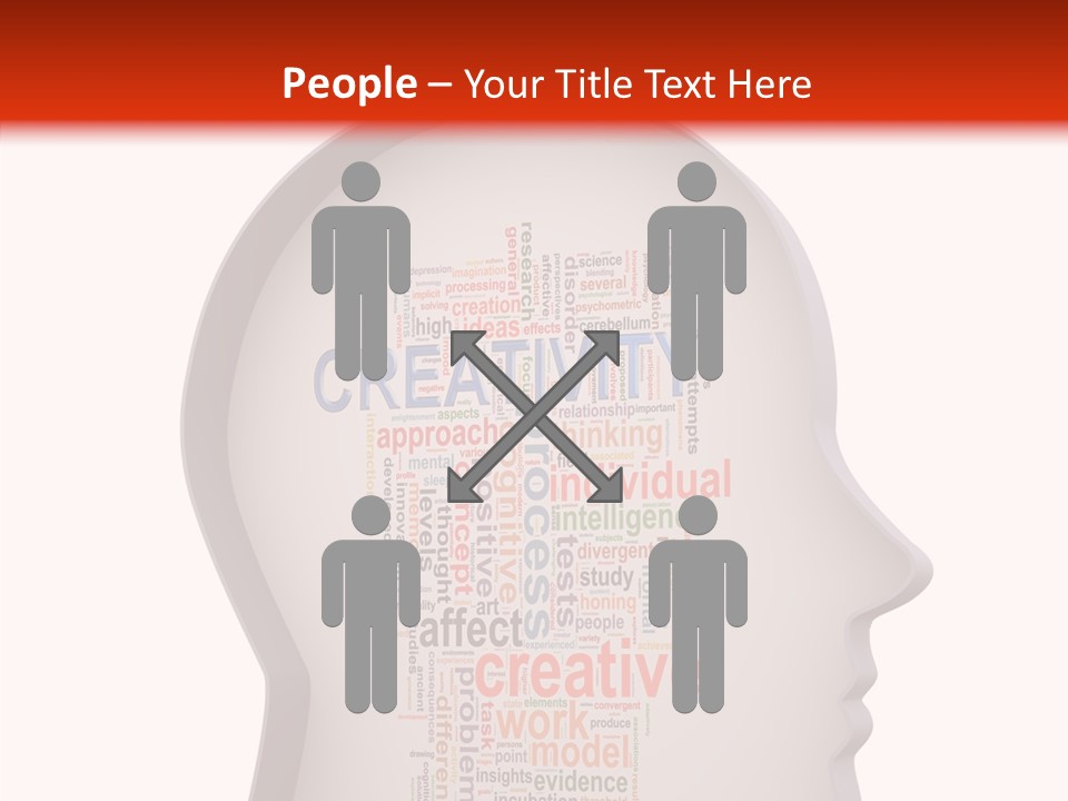 Wordcloud Illustration Cognitive PowerPoint Template