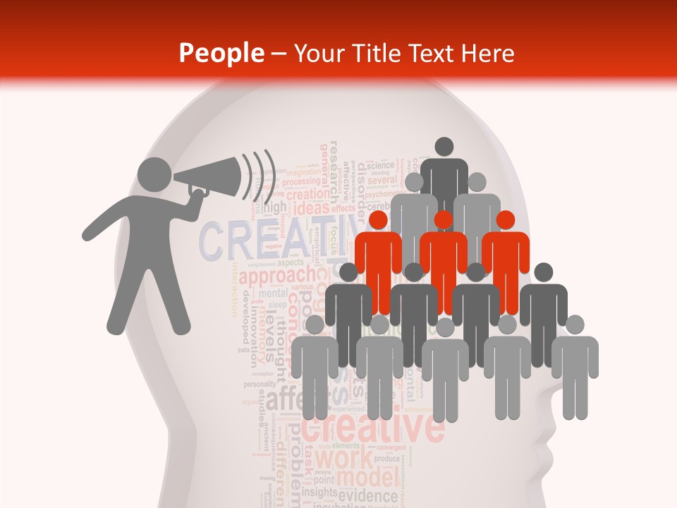 Wordcloud Illustration Cognitive PowerPoint Template