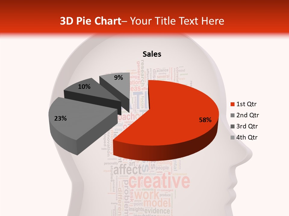 Wordcloud Illustration Cognitive PowerPoint Template