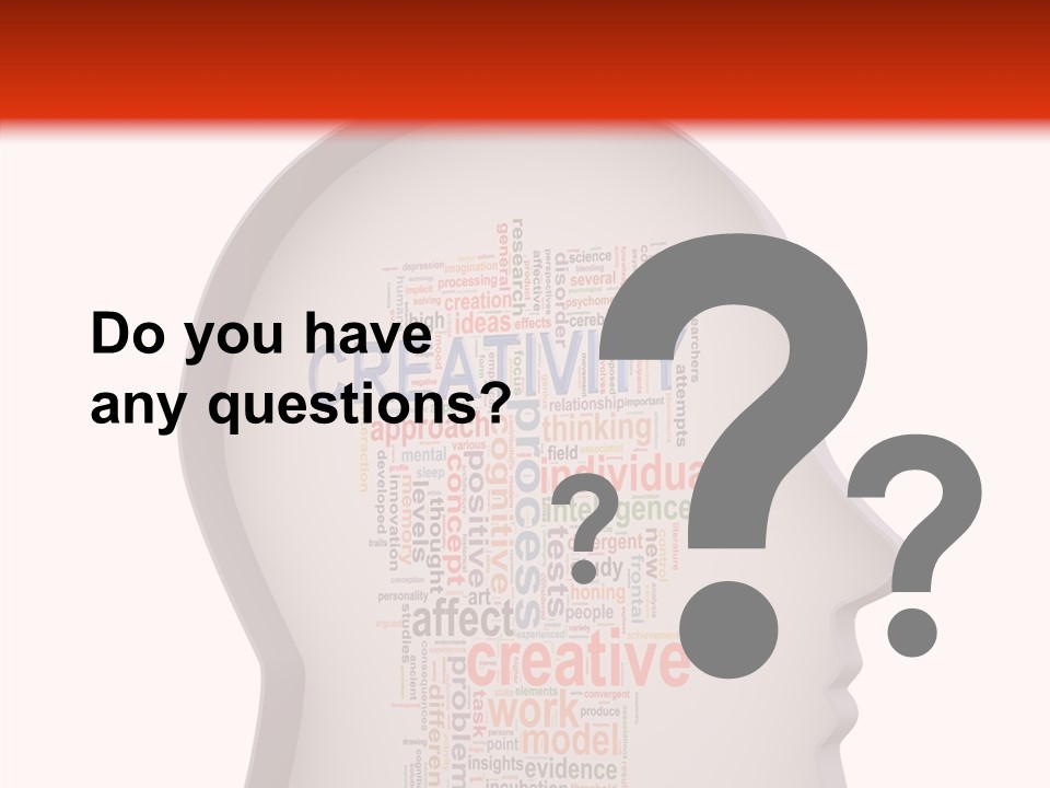 Wordcloud Illustration Cognitive PowerPoint Template