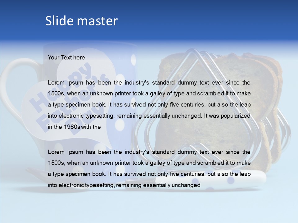 Heart Tag Breakfast PowerPoint Template