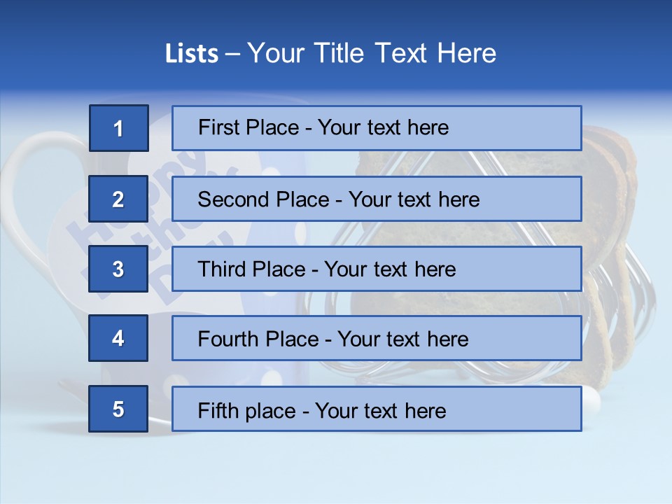 Heart Tag Breakfast PowerPoint Template