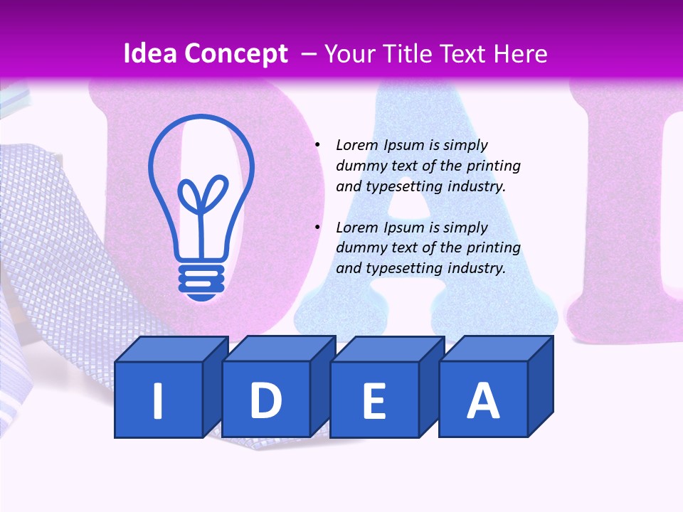 Bright Season Necktie PowerPoint Template